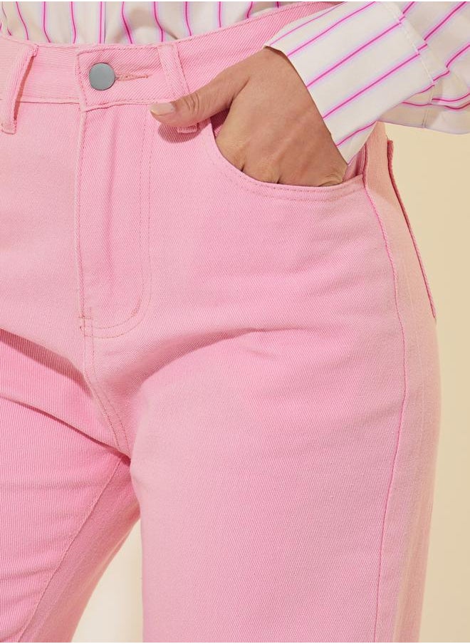 Take Two - Mid Rise Plain Wide Leg Jeans - Image 1