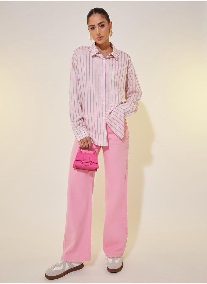 Take Two - Mid Rise Plain Wide Leg Jeans - Image 1