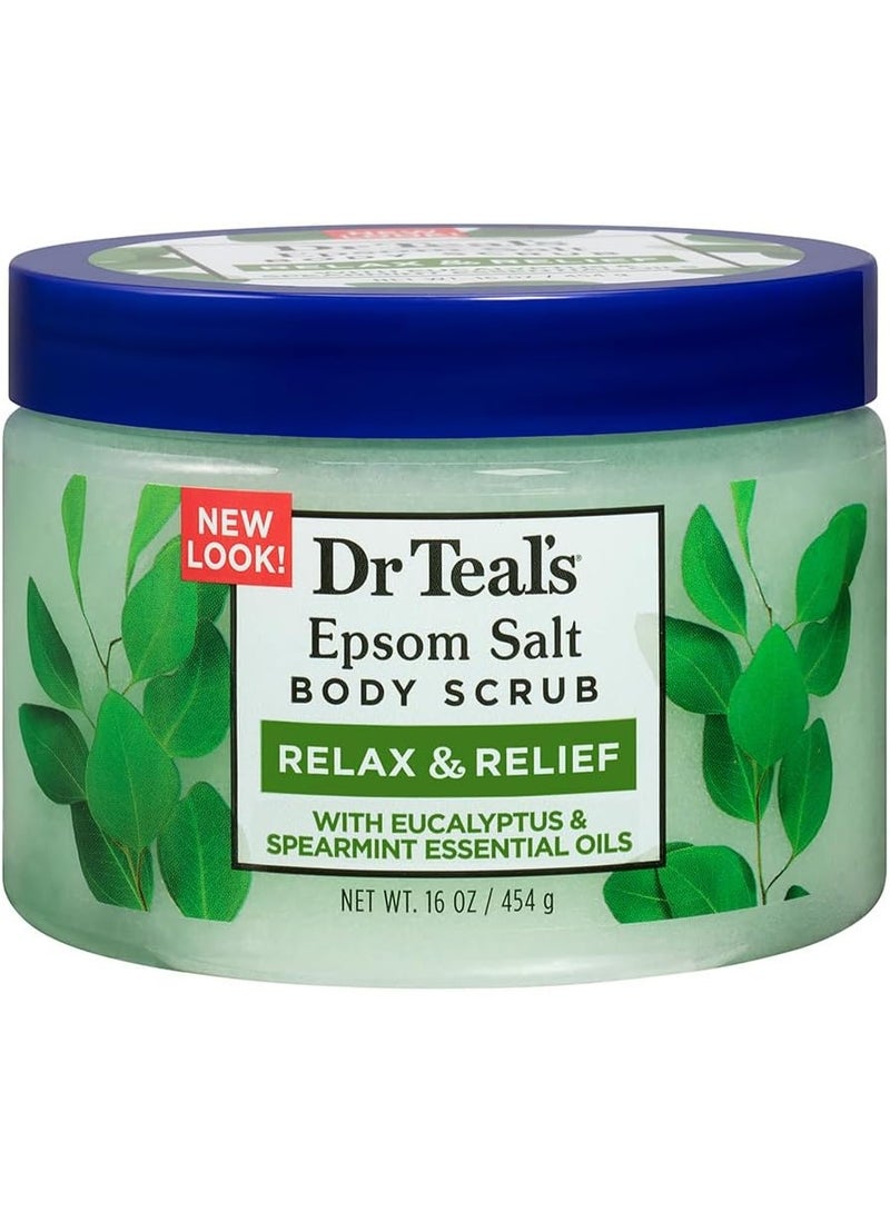 دكتور تيل مقشر الجسم بملح إبسوم من دكتور تيلز، الأوكالبتوس والنعناع، ​​454 غرام - Image 1