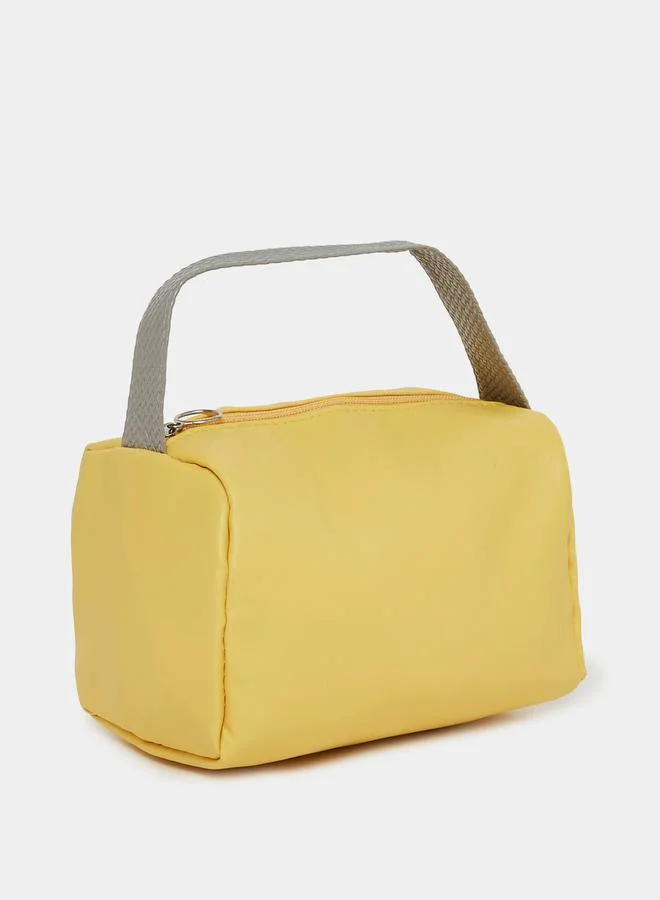 Styli Contrast Handle Washbag with Zip Closure