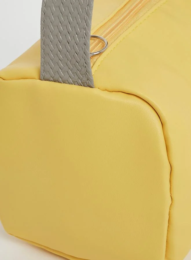 Styli Contrast Handle Washbag with Zip Closure
