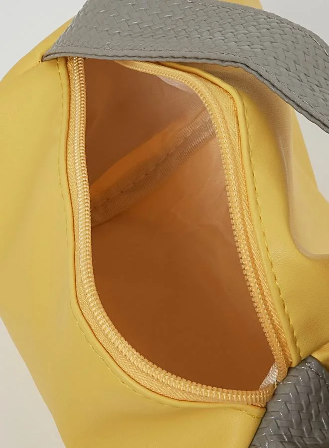 Styli Contrast Handle Washbag with Zip Closure