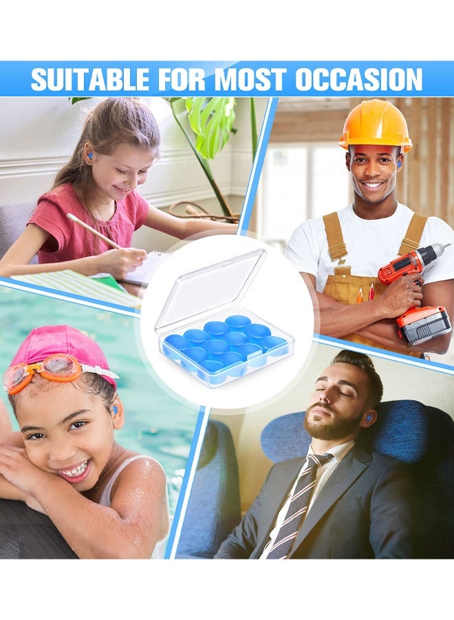 14 Pairs Silicone Ear Plugs For Sleeping Soft Reusable Moldable Silicone Earplugs Gel Ear Plugs Noise Cancelling Earplugs With Case For Swimming, Snoring, Concert, Airplane - Image 5