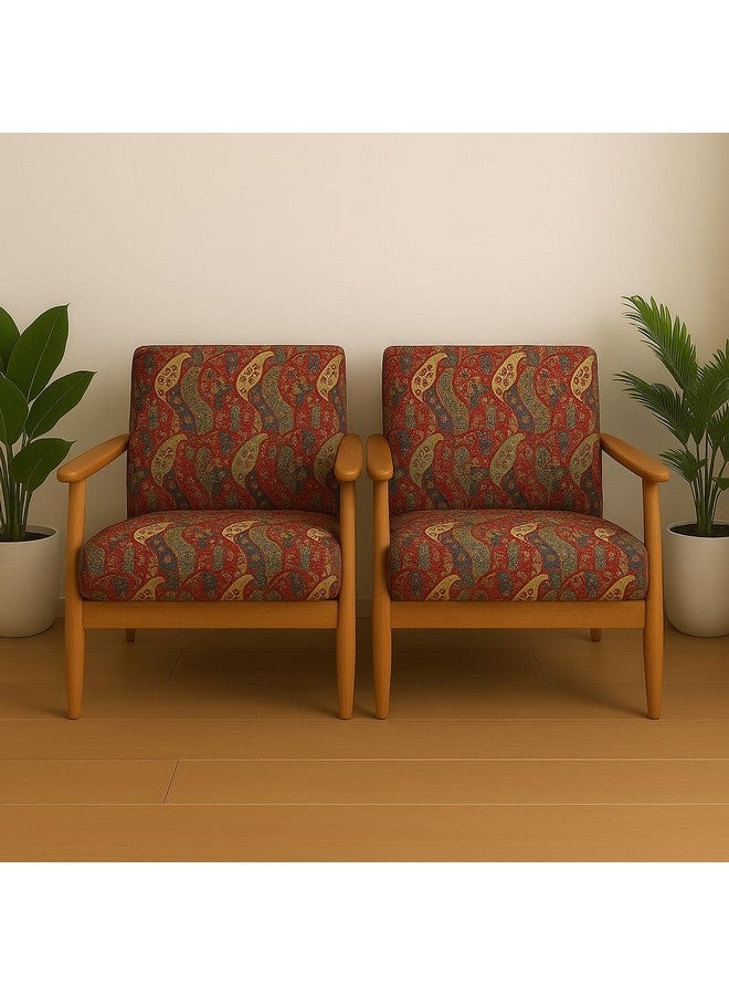 STITCHNEST Floral Paisley Stretchable/Spandex Printed Sofa Slip Cover, Pack of 4 (Suitable for 2 Seater Sofa) - Image 3