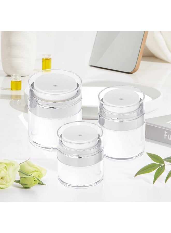 BH PLAST Airless Pump Jar, 1Pcs Cream Jar, Vacuum Bottle, Lotion Dispenser with Pump, Plastic - Image 1