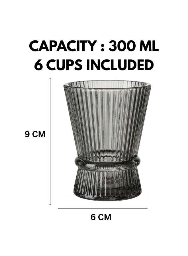 Fine Productions 7 Piece Water Jug and Cup Set 3000ml Jug and 300 ml Glasses x 6 Pcs Without Lid, Premium Black Finish Pouring Spout, for Iced Tea, Juice, Milk, Coffee, Lemonade, Hot and Cold Black - Image 3
