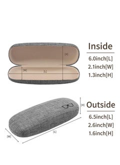 Oasisgalore 2 Pack Eyeglasses Case with Lint Lining, Snap Closure for Men & Women's Reading Glasses and Sunglasses Organizer  - Image 2
