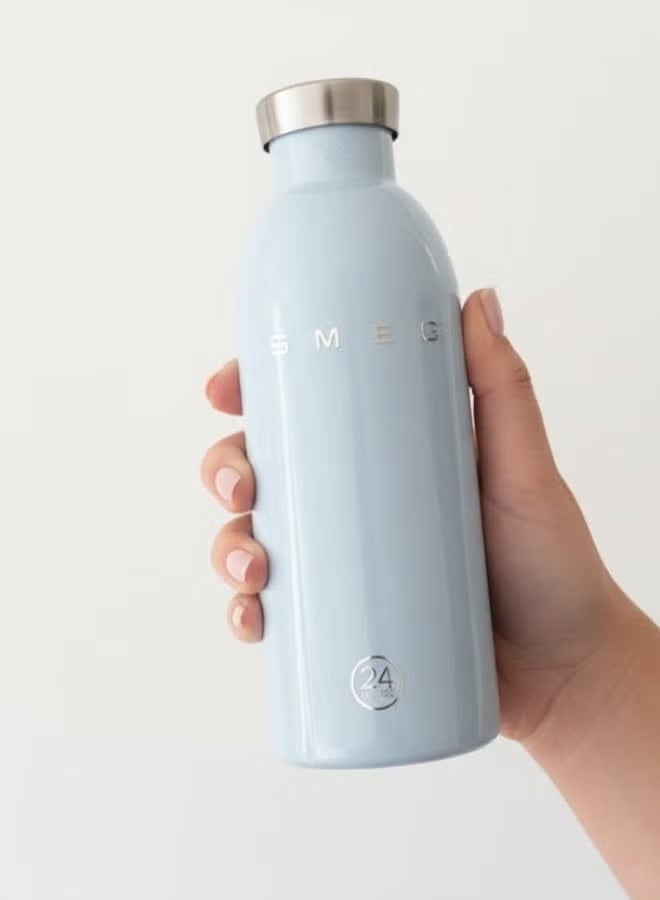 smeg زجاجة ماء حرارية من SMEG مصنوعة من الفولاذ المقاوم للصدأ - قارورة معزولة مانعة للتسرب - 500 مل. زرقاء - Image 2