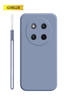 ICARLUS For Honor X9c 5G Case Slim Liquid Silicone Protective Cover Lavender Gray  - Image 1