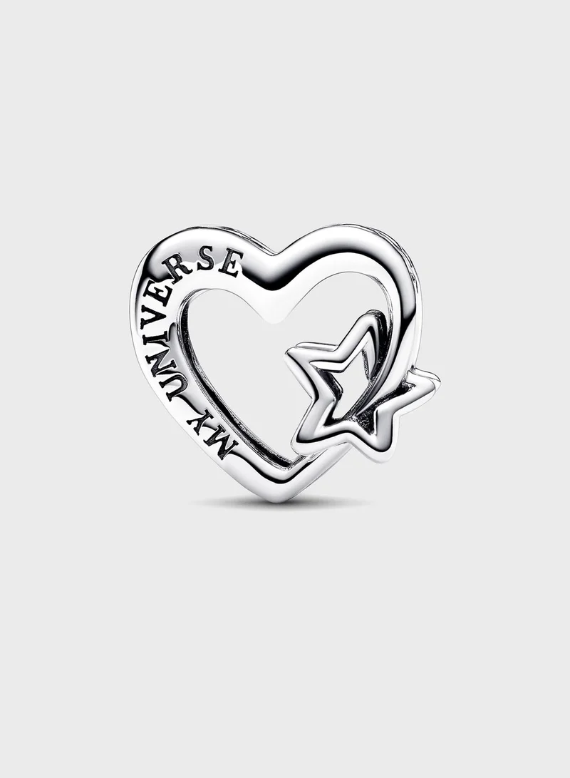 PANDORA Openwork Family Heart & Star Charm
