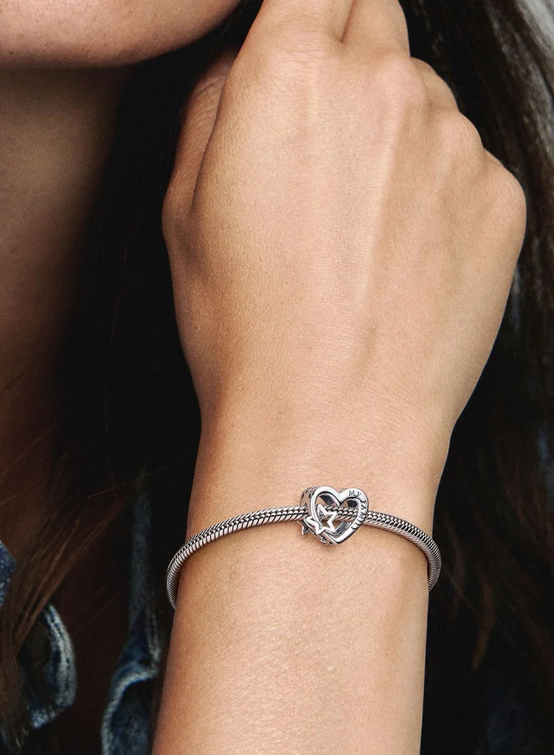 PANDORA Openwork Family Heart & Star Charm