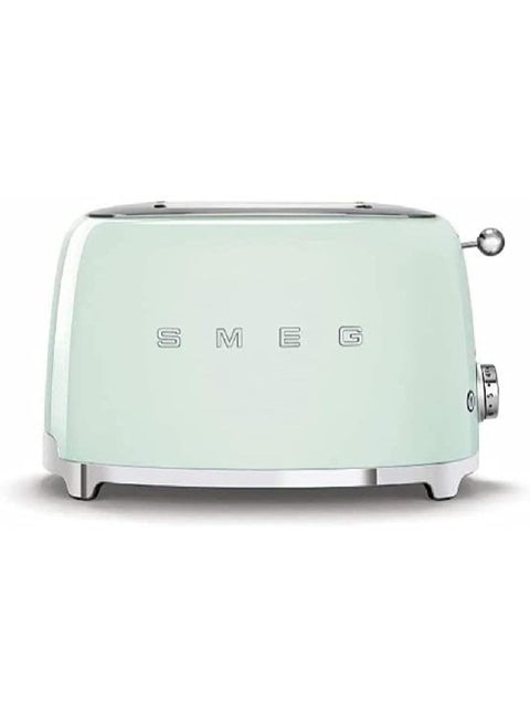 Smeg Tsf01Pguk, 50's Retro Style 2 Slice Toaster,6 Browning Levels,2 Extra Wide Bread Slots, Defrost And Reheat Functions, Removable Crumb Tray, Pastel Green, 950 W Tsf01Pguk Green