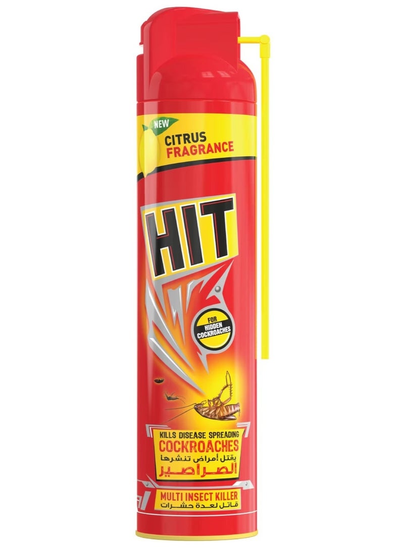 بخاخ قاتل الحشرات الزاحفة الأحمر متعدد الاستخدامات برائحة الحمضيات 600 مل
