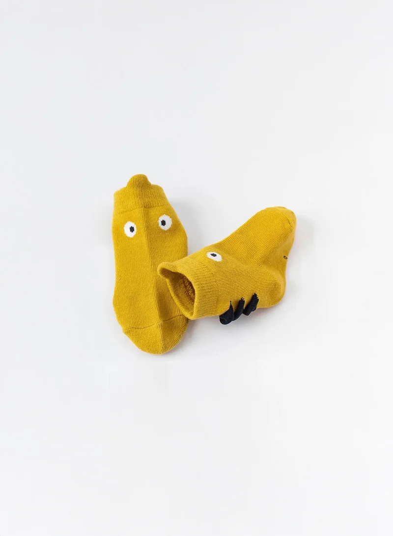Dave & Bella Yellow Dinosaur Socks Set