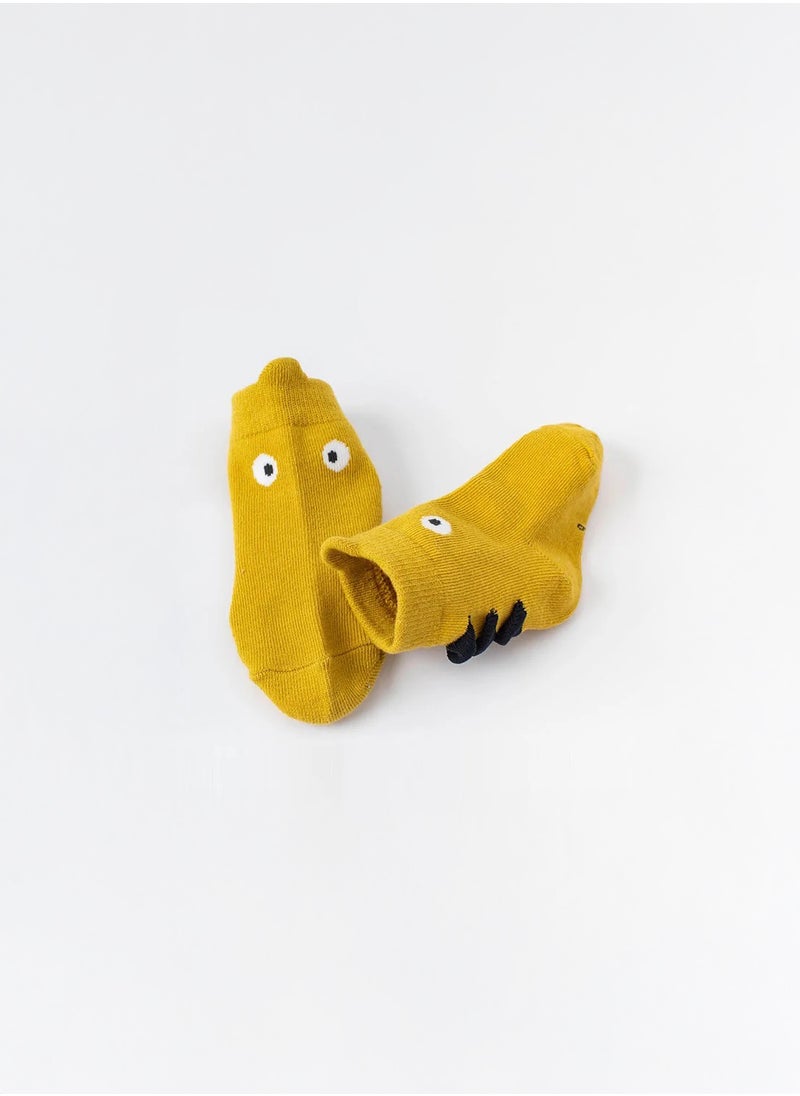 Dave & Bella - Yellow Dinosaur Socks Set - Image 1
