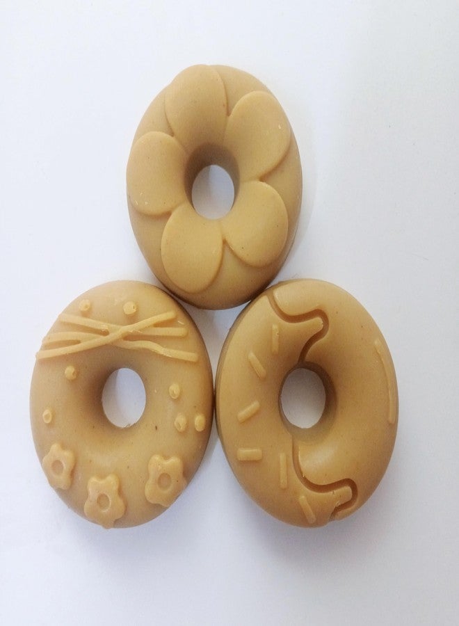 Sans Valley® Kids Moisturizing Butter Soap for Dry Skin | Gentle for Sensitive Skin | with Natural Mango & Cocoa Butter | Natural cold process soap | Cute Donut shape | Pack of 4 x 50 grams