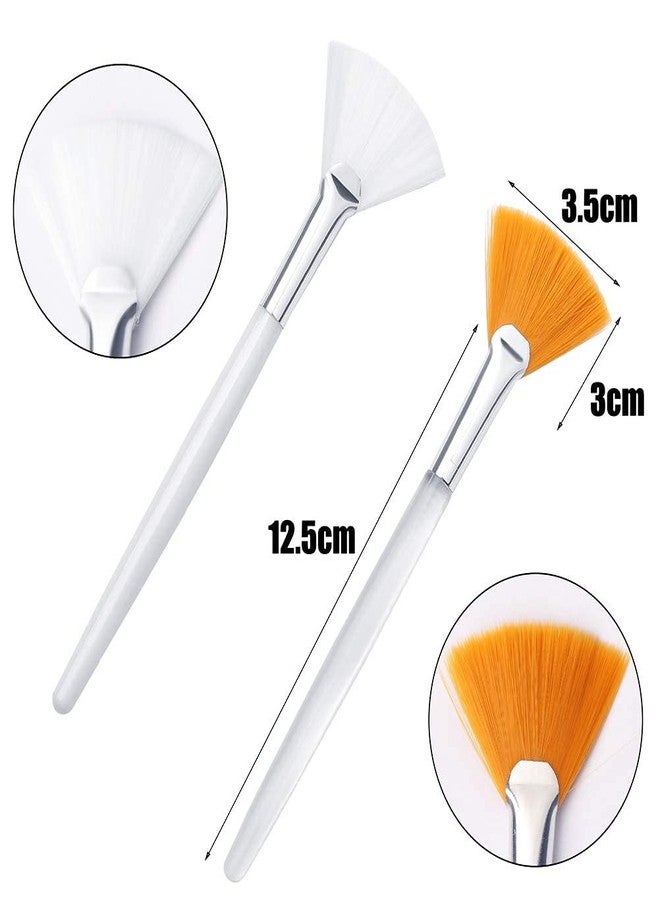 4 Pcs Face Mask Brush, Face Mask Applicator Brush Soft Facial Fan Brush for Mud Mask Cream - Image 2