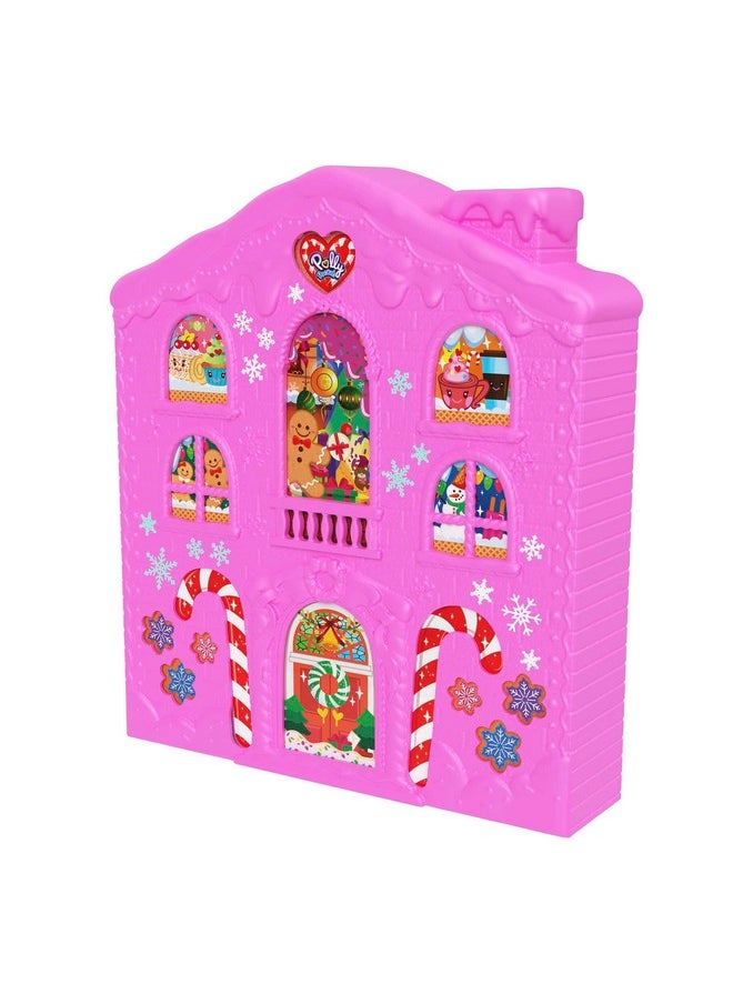 Polly Pocket Dolls Advent Calendar Gingerbread House Playset With 25 Surprise Gifts  - Image 3