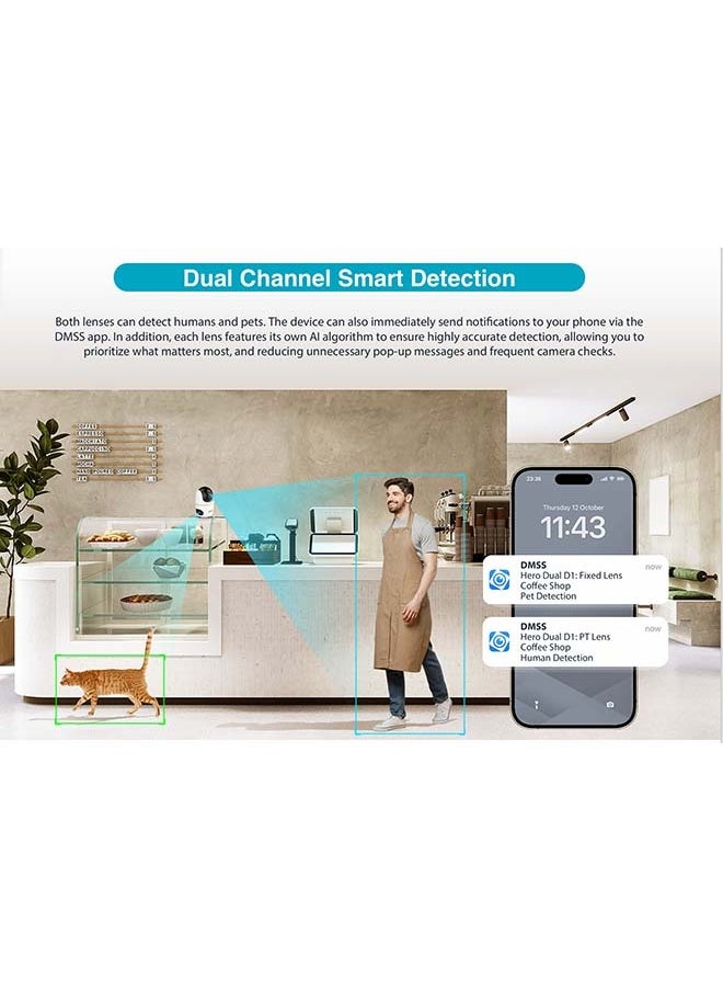 Dahua - DH-EHD5-5F 5+5MP Camera- Sound & Light Alarm, Ultra HD Surveillance, AI Smart Motion Detection - Image 1
