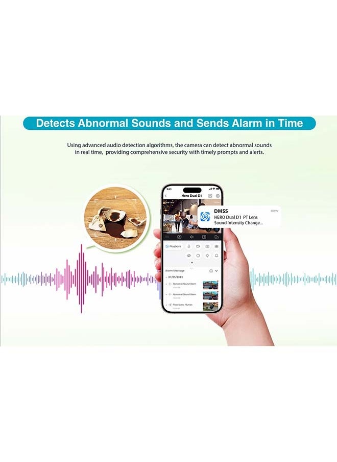 Dahua - DH-EHD5-5F 5+5MP Camera- Sound & Light Alarm, Ultra HD Surveillance, AI Smart Motion Detection - Image 1