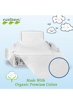 nateen Nateen Baby Wipes,80s x 1 Pack (80 Wipes), Wipes of 99% water for Baby,Multi Purpose Cleaning Baby Wet Wipes With Aloe Vera Extract for Sensitive Skin.  - Image 5