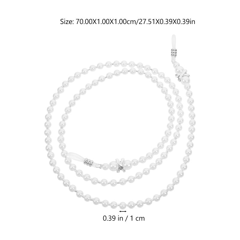 Eyeglass Chain with Antislip Beads, Elegant Sunglasses Mask Lanyard for Daily Use - Image 2