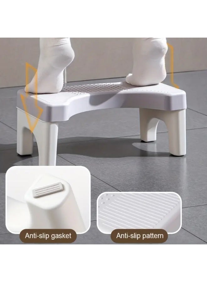 Toilet Stool Poop Stool for Squatting Posture, Portable Plastic Potty Stool for Adults u0026 Kids, Non-Slip Bathroom Step with Patented Design, Ergonomic Toilet Stool Squat Adult - Image 5