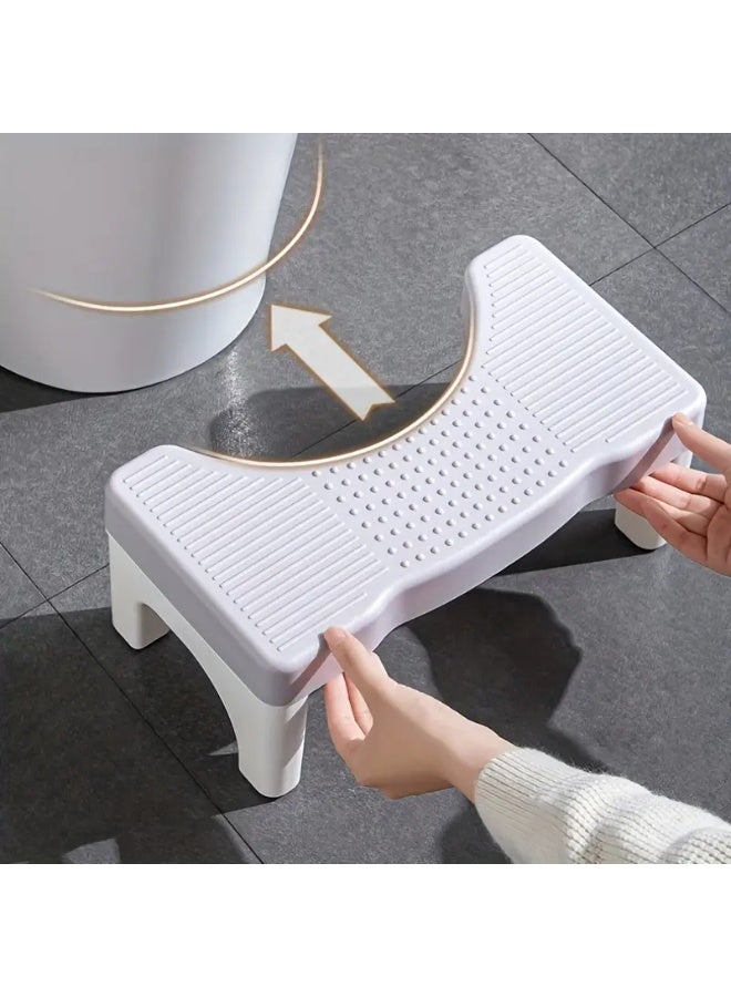 Toilet Stool Poop Stool for Squatting Posture, Portable Plastic Potty Stool for Adults u0026 Kids, Non-Slip Bathroom Step with Patented Design, Ergonomic Toilet Stool Squat Adult - Image 4