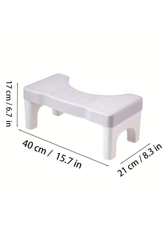 Toilet Stool Poop Stool for Squatting Posture, Portable Plastic Potty Stool for Adults u0026 Kids, Non-Slip Bathroom Step with Patented Design, Ergonomic Toilet Stool Squat Adult - Image 2