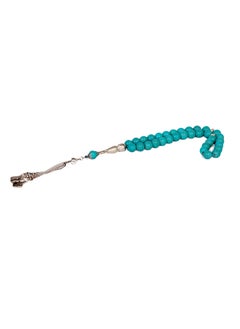 RS Light green turquoise rosary veined with grey  - Image 4