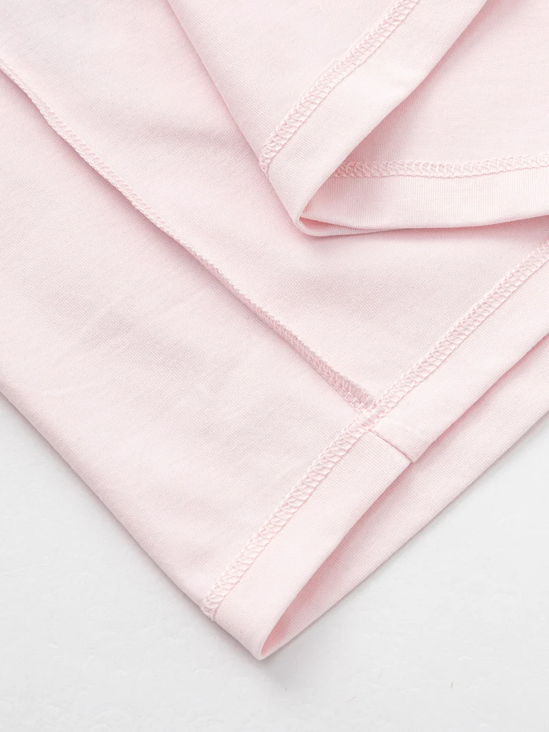 Balabala Pink Kids Girls Round v-neck short-sleeved T-shirt for Women | Best Price UAE