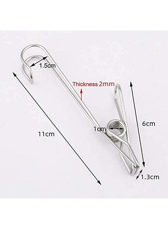 Iktu Stainless Steel Ordinary Note Pad Hook Clip Student Stationery Supplies Hanger Balcony Quilt Laundry Windproof Hanging Clamp Towel Holder (3 Pieces) - Image 4