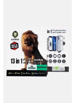 Kara 13 in 1 iPhone 15 Pro Max Screen Protector Gift Set, Black  - Image 1