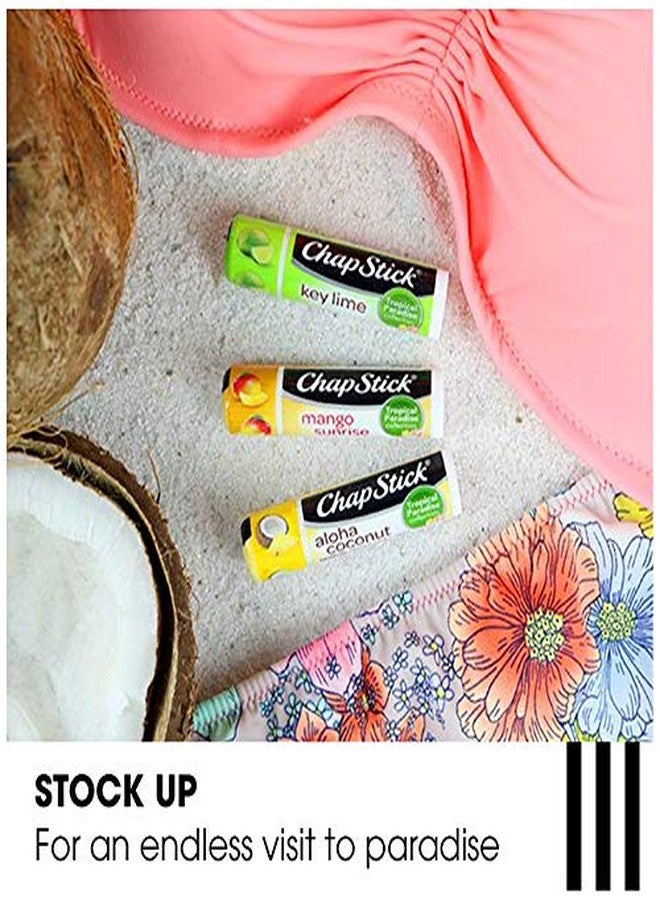 ChapStick Lip Care Bundle – Tropical Paradise Collection with Mango Sunrise, Key Lime, and Aloha Coconut Lip Balm, 0.15 Oz Ea (5 Piece Set) - Image 3