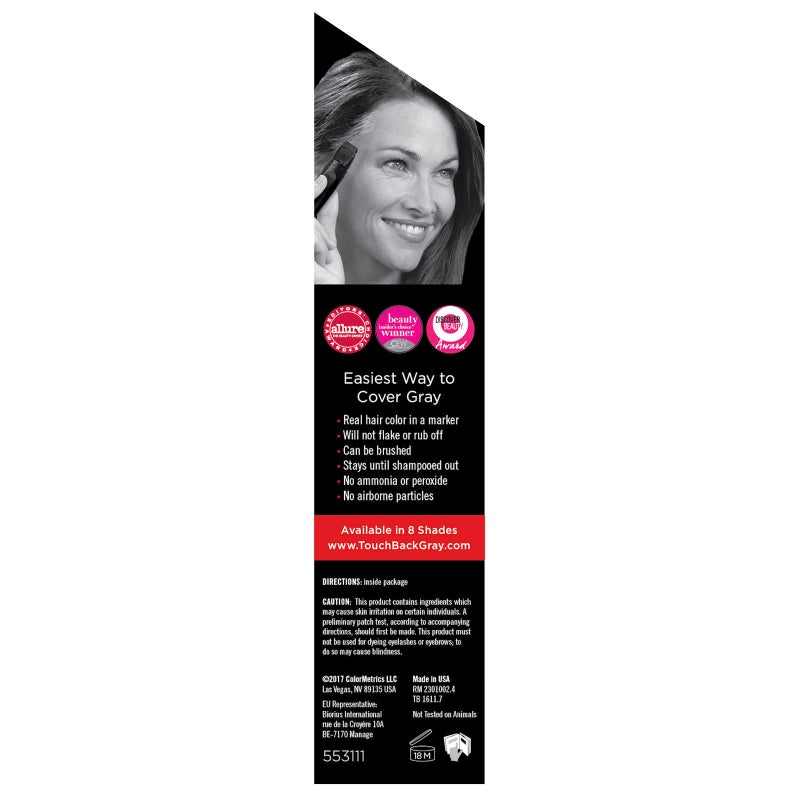 TouchBack Pro Gray Root Touch Up Marker Applicator - Real Hair Color - Dark Brown - Image 4