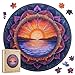 Qiuenisray Wooden Puzzles for Woman 500 Pieces Sunset Jigsaw Puzzles Wall Decor Puzzle FSC Certified Unique Shape Animal Adult Puzzles Wood Puzzles Best Gift for Teengaer 167x167 in - Image 2