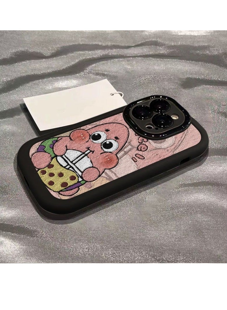 NIBEMINENT Pai Da Xing Milk Tea Protective TPU Case Cover For iPhone 16 Pro, Black