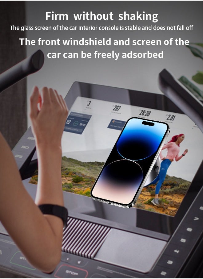 Generic - Car Suction Cup Phone Holder Vacuum Adsorption Phone Tablet Mount 360° Rotatable Universal Windshield Phone Holder(Silver) - Image 1