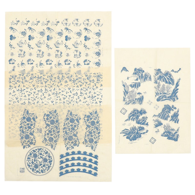 4 Sheets of Pottery Underglaze Paper Chinese Style Underglaze Transfer Pottery Paper - Image 4
