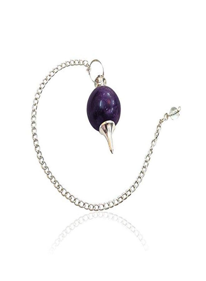 Reiki Crystal Products Amethyst Dowser Pendulum Crystal Stone Pendulum for Reiki Healing dowser Crystal Healing Pendulum (Color : Purple) - Image 1