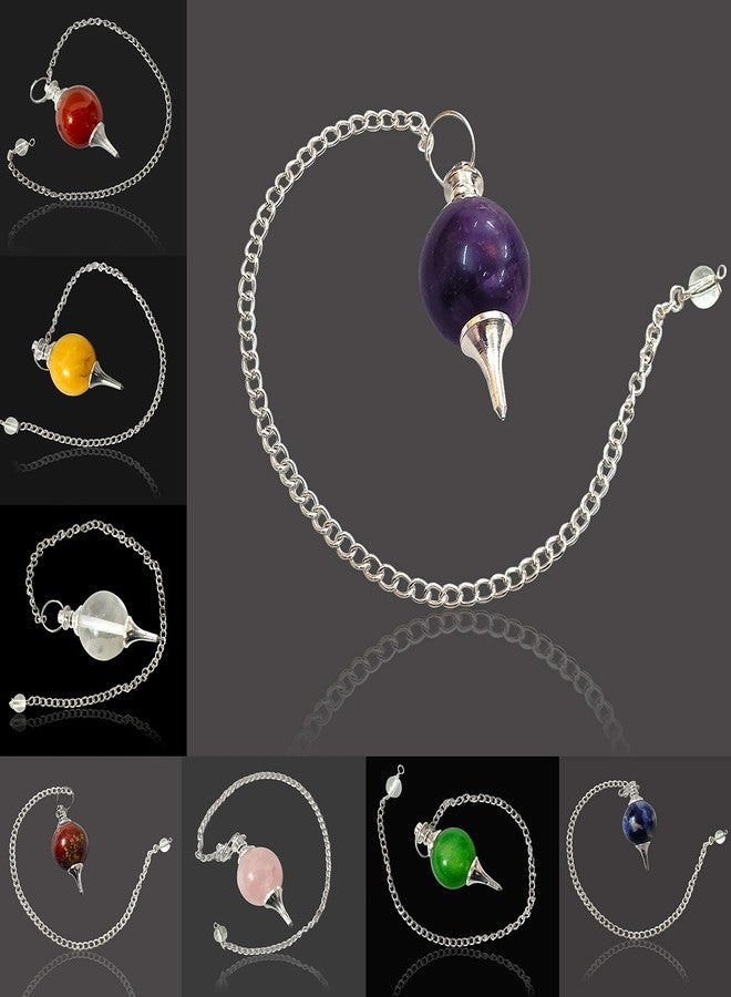 Reiki Crystal Products Amethyst Dowser Pendulum Crystal Stone Pendulum for Reiki Healing dowser Crystal Healing Pendulum (Color : Purple) - Image 5