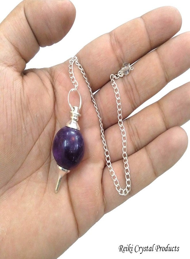 Reiki Crystal Products Amethyst Dowser Pendulum Crystal Stone Pendulum for Reiki Healing dowser Crystal Healing Pendulum (Color : Purple) - Image 4