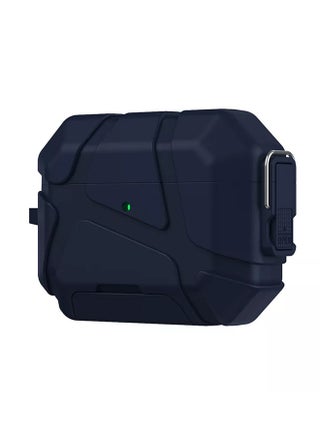 Heavy-Duty Protective Case for AirPods Pro 3 with Secure Lock, Keychain Clip and LED Window blue - view 5