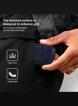 Heavy-Duty Protective Case for AirPods Pro 3 with Secure Lock, Keychain Clip and LED Window blue - view 3