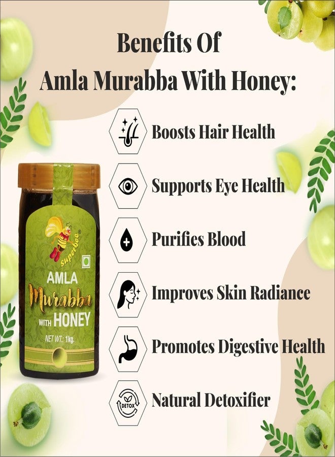 Superbee Amla Murabba with Honey 1 Kg | Rich in Vitamin C & Antioxidants | Natural Immunity Booster | Supports Digestion & Skin Health | Ayurvedic Tonic - Image 3