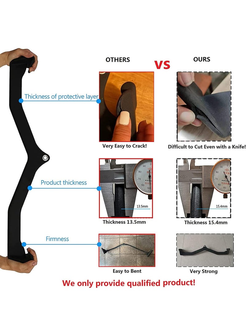 MUOVE مجموعة مقابض السحب العلوي من MUOVE (5 قطع) – مقابض تمرين متعددة لاستخدام آلة الكابل، بار تمرين عضلة الترايسبس والظهر للاستخدام المنزلي - Image 4