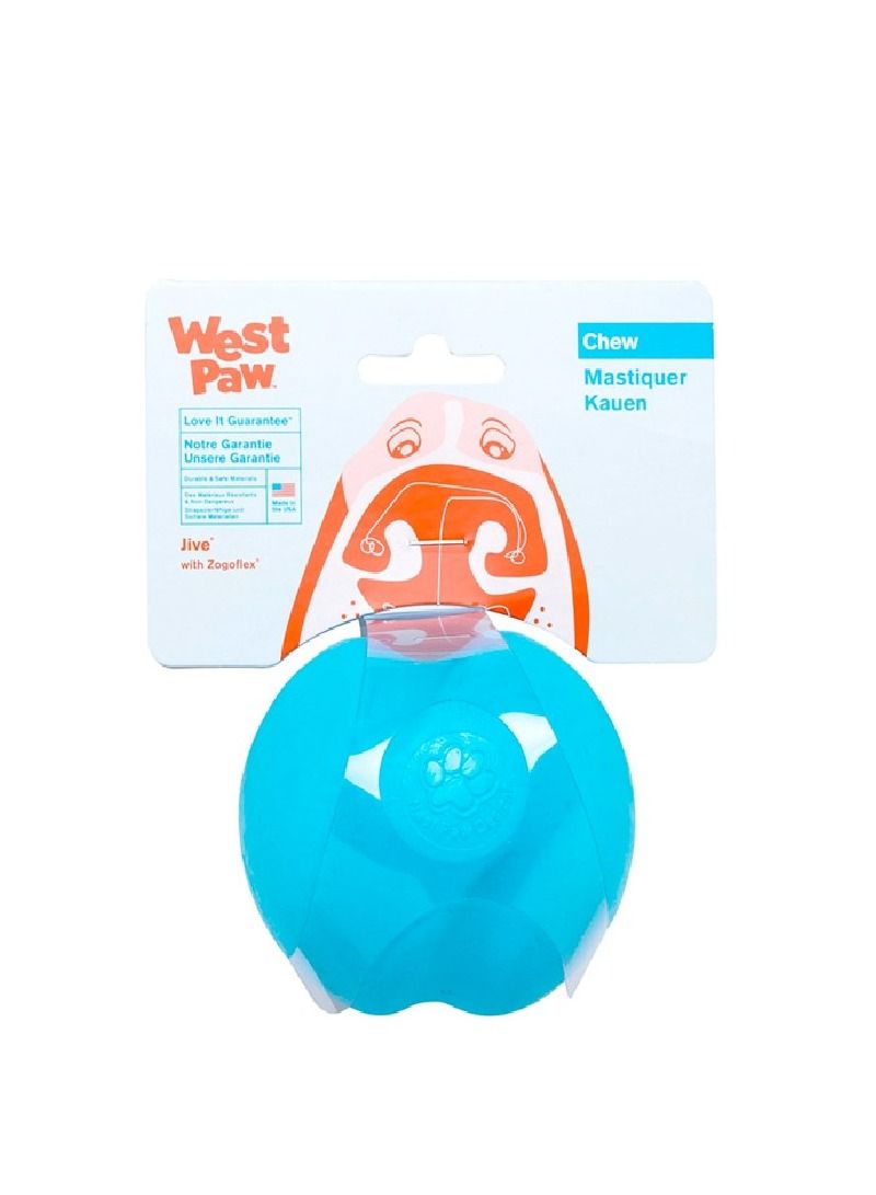 West Paw Design Jive Dog Ball Toy Blue Small