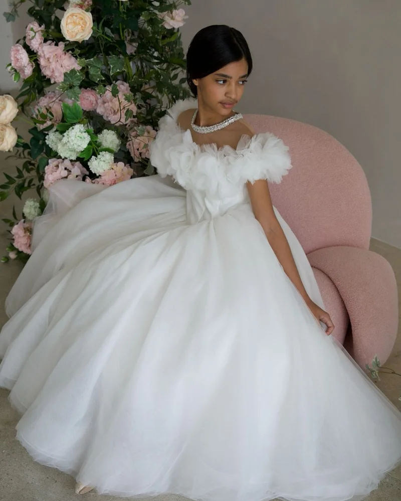 Via Bambino Elegant White Dress OZL 251226