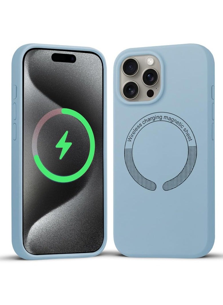 Generic - Soft Silicone Case for iPhone 16 Pro Max Compatible with MagSafe Supports Magnetic Charging, Soft Silky Touch [3-Layer Shockproof Structure], Anti-Scratch Microfiber Lining Shockproof Back Cover - Image 1