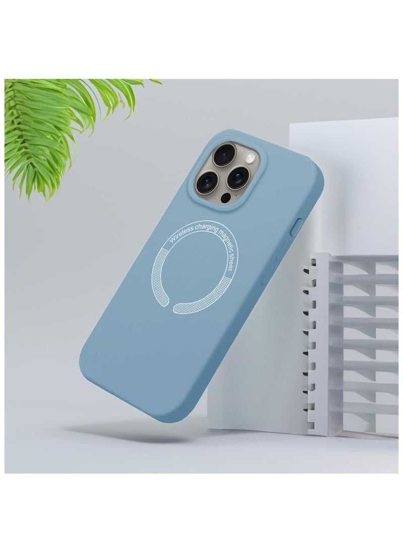 Generic - Soft Silicone Case for iPhone 16 Pro Max Compatible with MagSafe Supports Magnetic Charging, Soft Silky Touch [3-Layer Shockproof Structure], Anti-Scratch Microfiber Lining Shockproof Back Cover - Image 1